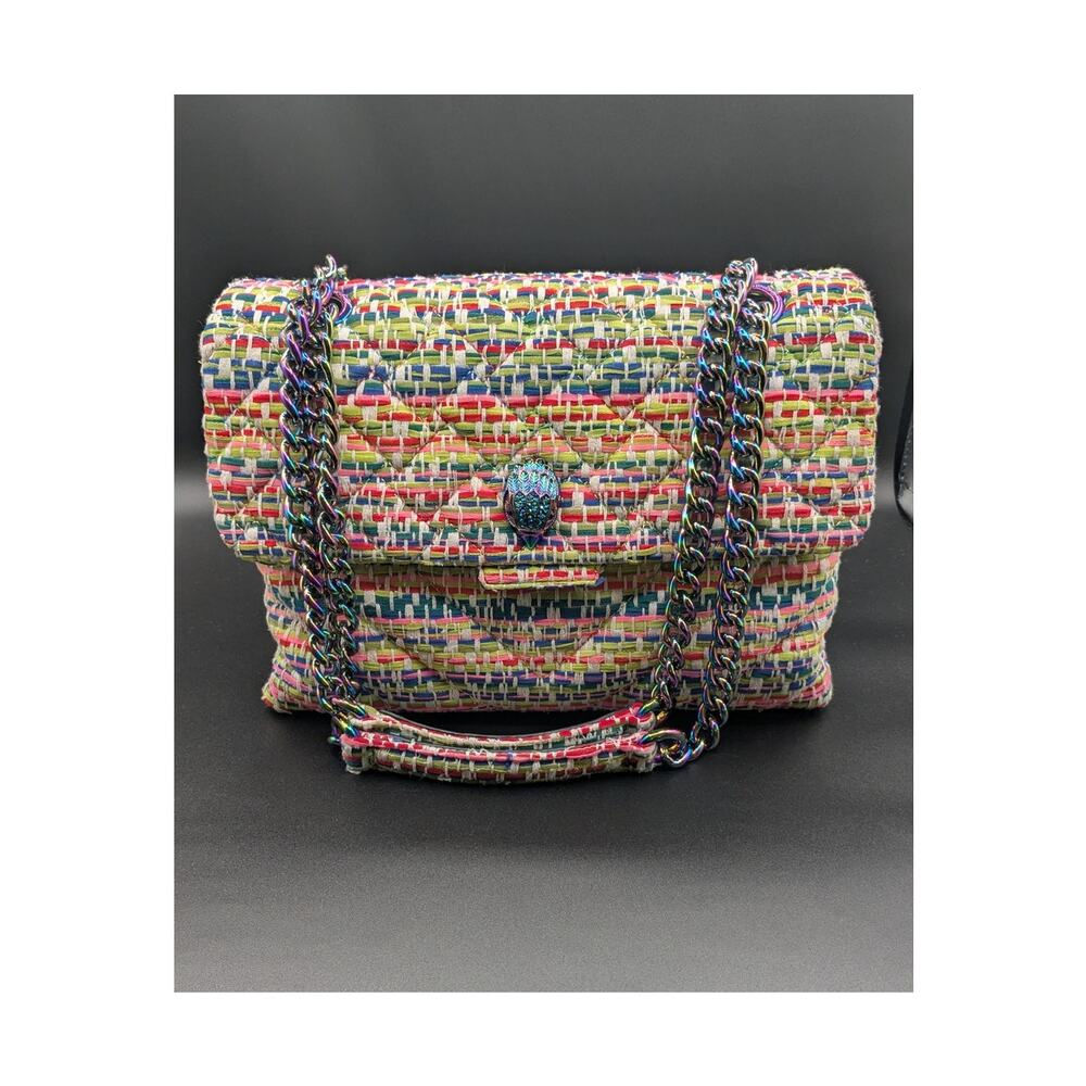 Kurt Geiger London Large Tweed Kensington Woven Purse
